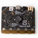 BBC micro:bit v2 backside an open source hardware ARM-based embedded system designed by the BBC for use in computer education (Micro Bit)