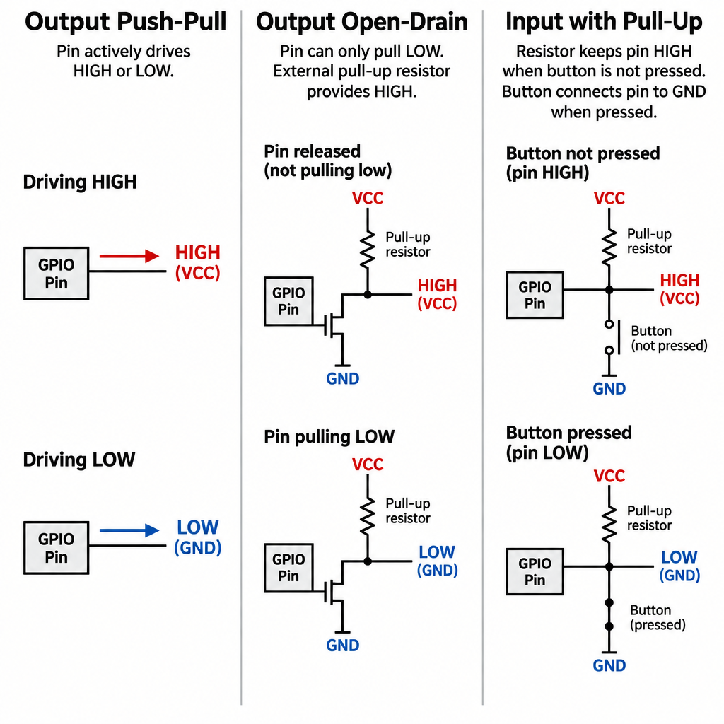 GPIO Pin Modes Diagram