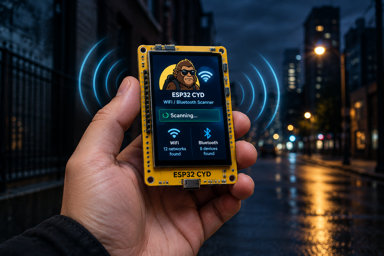 This $15 ESP32 board scans for nearby Flock cameras and other trackers